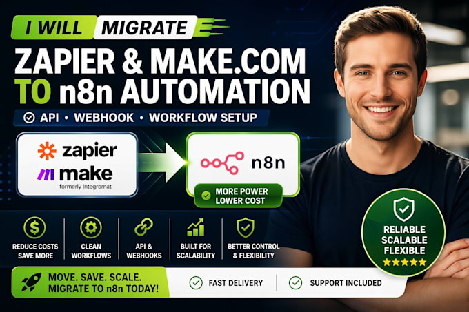 migrate zapier make com workflows to n8n automation api webhook setup