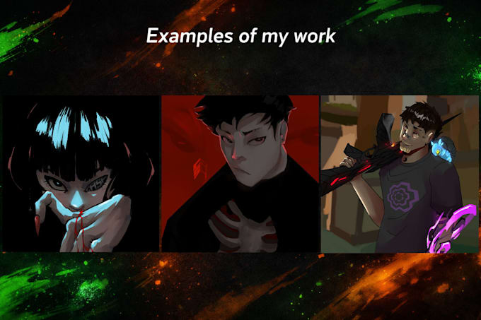draw custom characters, thumbnails, furry art and more