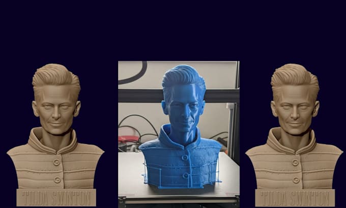 sculpt custom realistic 3d head model and bust 3d face for 3d printing
