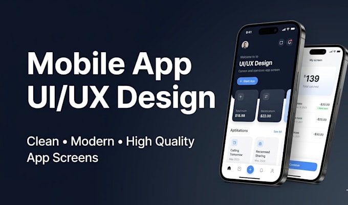 design app store and google play screenshots with mobile app UI UX