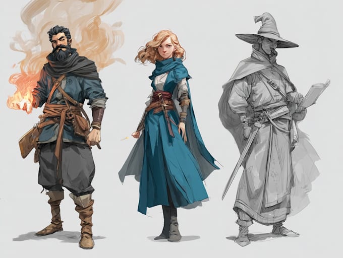 Draw dnd character, fantasy art, illustration for concept art by ...