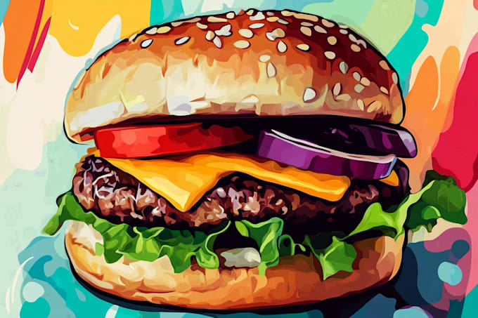 draw delicious food illustration