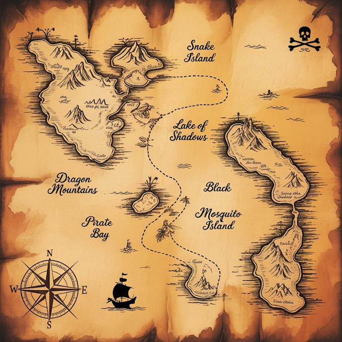 design detailed fantasy map for books, games, and ttrpg