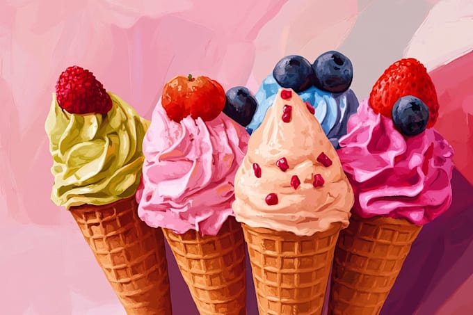 create food illustration in my style