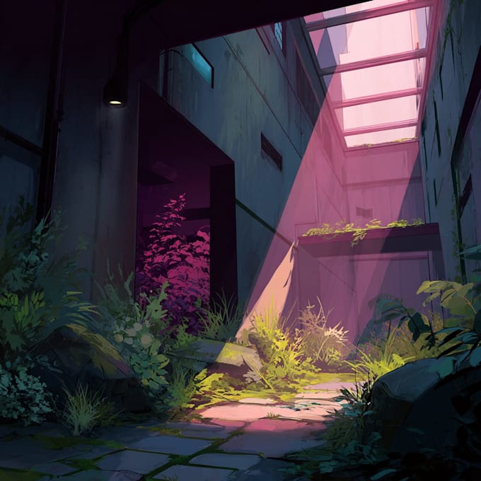 create dark, background, environment concept art, landscape
