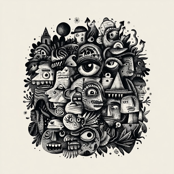 make simple doodle art profile pictures