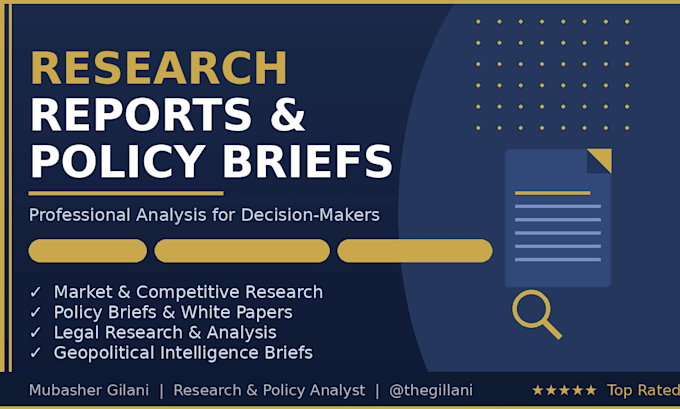 research a market, competitor and deliver a business report