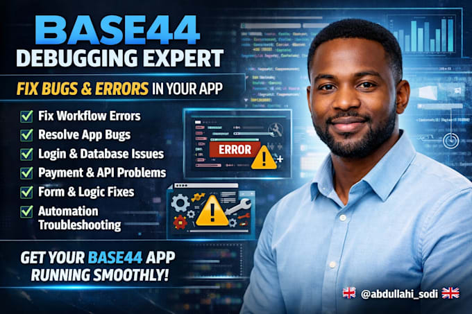 do base44 debugging, fix base44 bugs, errors, workflows and app issues