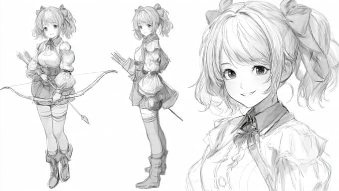 draw rough sketch anime style