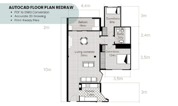redraw your floor plan in autocad