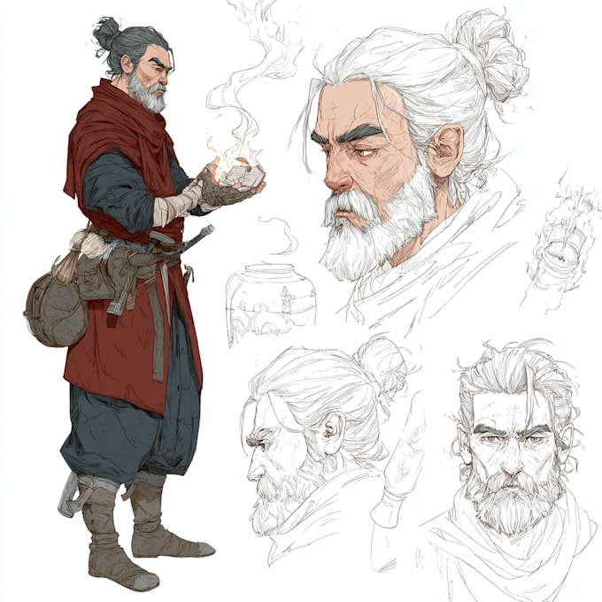 draw d and d character art and dnd character art