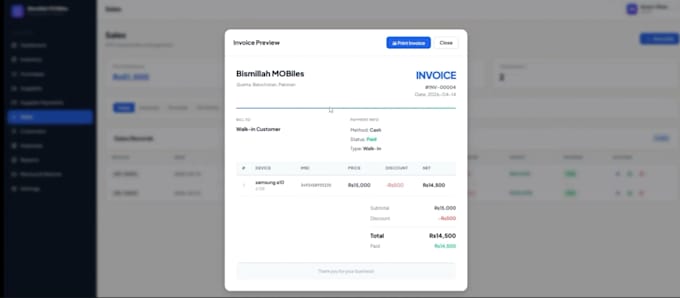 build custom pos and inventory software with billing and print