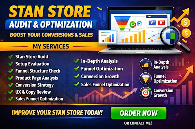 do stan store audit review analysis setup optimization conversion improvement