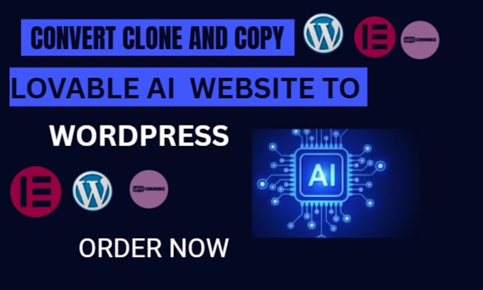 convert lovable ai to wordpress using elementor, clone or redesign your website