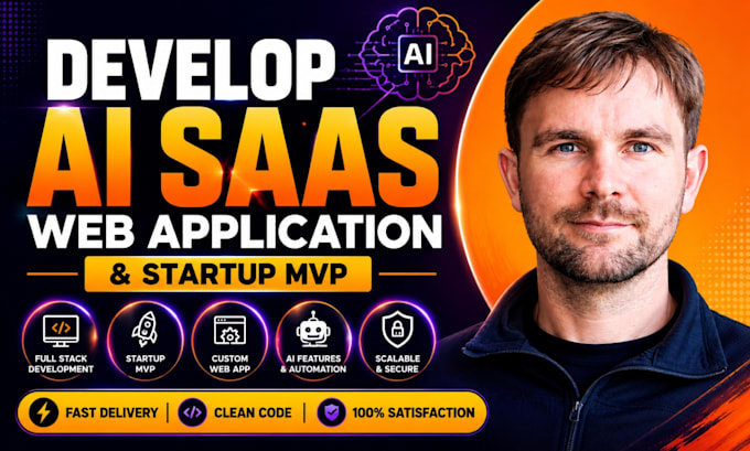 develop custom react ai saas web application for startup mvp and full stack app