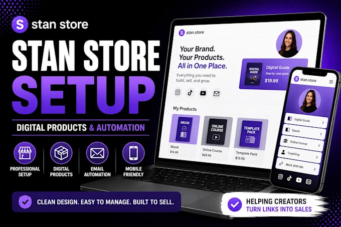 set up and customize your stan store for digital products