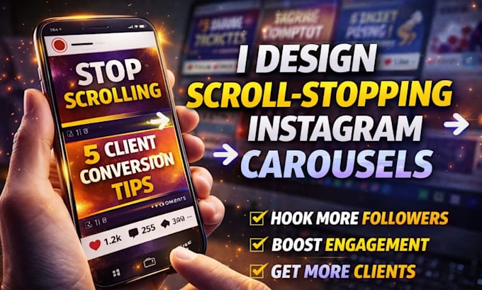 design instagram carousel, instagram post, instagram feed, linkedin carousel