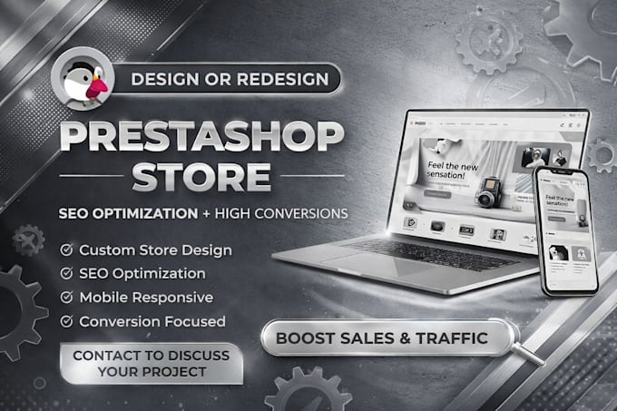 design or redesign prestashop ecommerce store develop prestashop website store