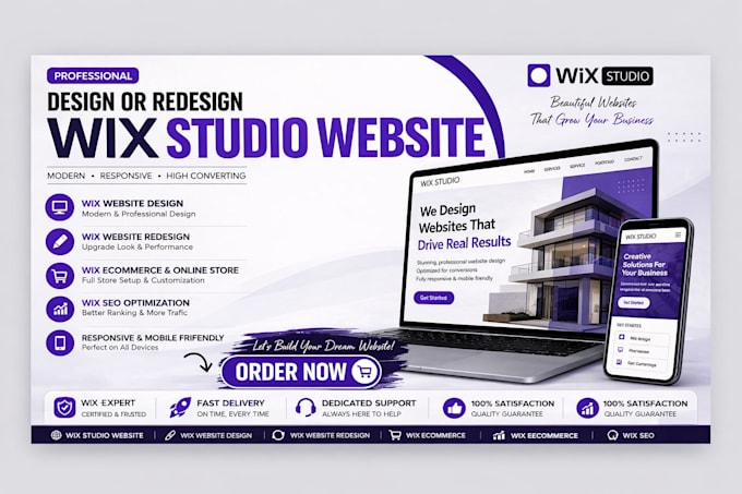 design or redesign wix studio website professionally
