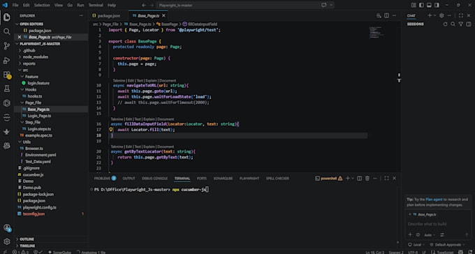 build playwright automation framework with pom, bdd and ci cd