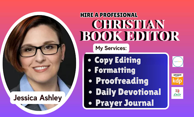 copy edit, proofread, format christian books, daily devotional, prayer journal