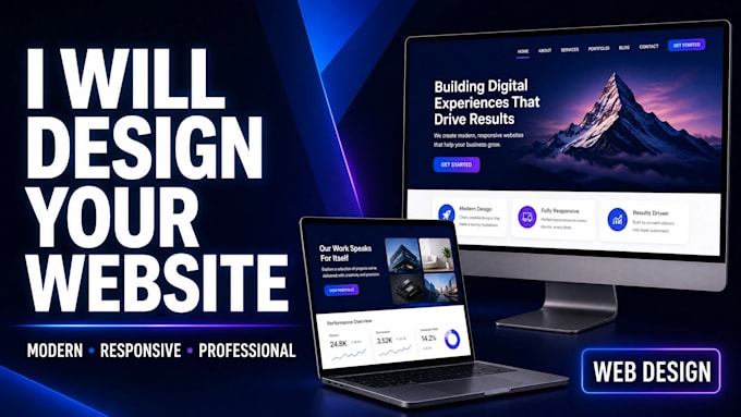 design a modern and responsive website for your business