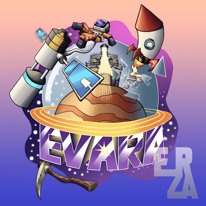 create your illustrated minecraft server logo