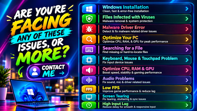repair, install windows, optimize pc, remove malware virus, cleanup disk, obs