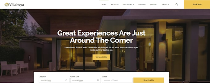 wordpress vacation rental, short term rental website, airbnb website