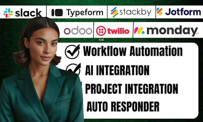 integrate make, zapier n8n with odoo pipedrive  monday slack stackby typeform