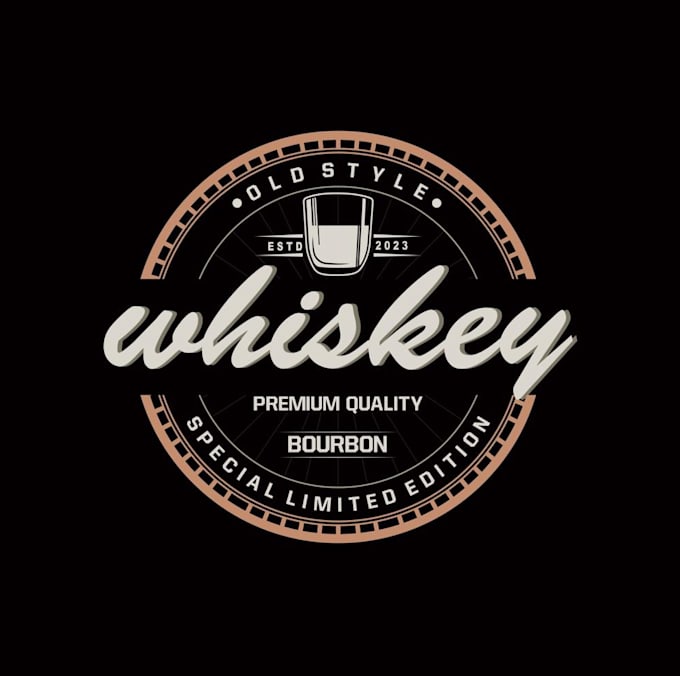 design wine, whiskey, vodka and cigar packaging label