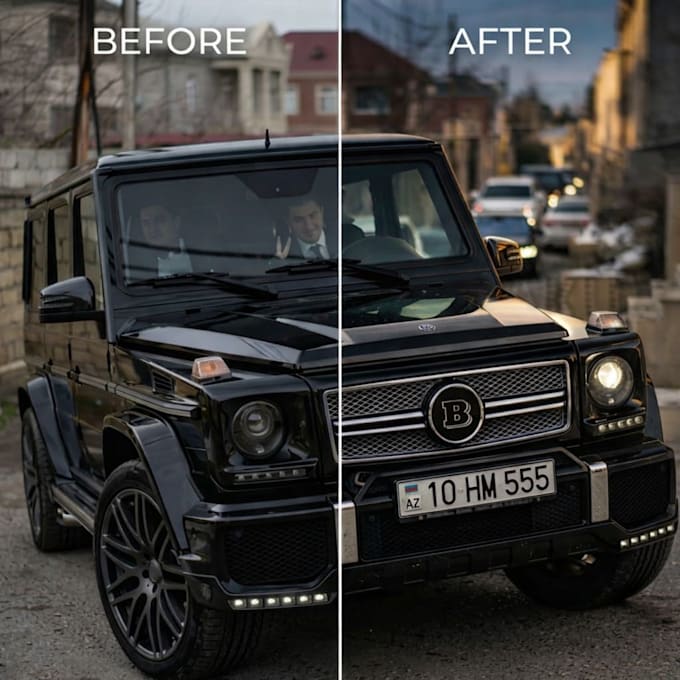 do professional automotive retouching and car render
