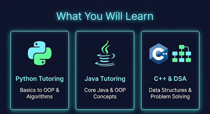 guide you in dsa with cpp, python and java
