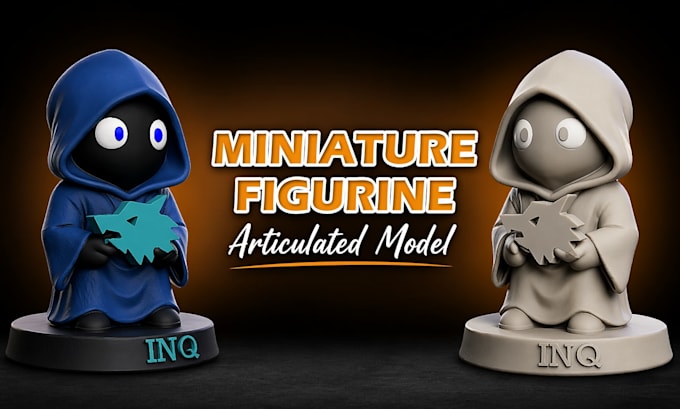 create 3d character model for 3d printing stl and sculpting