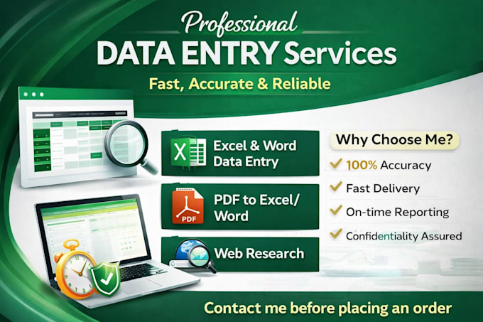do high quality and accurate data entry works