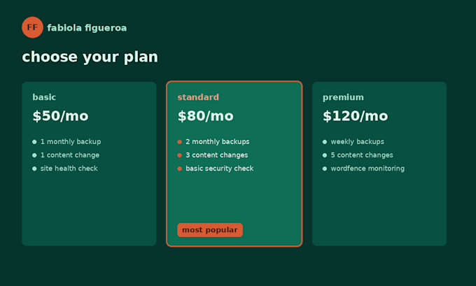 provide monthly wordpress website maintenance and support