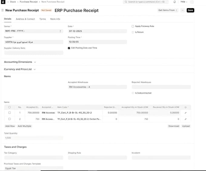 create warehouse, inventory management reports using erpnext and excel