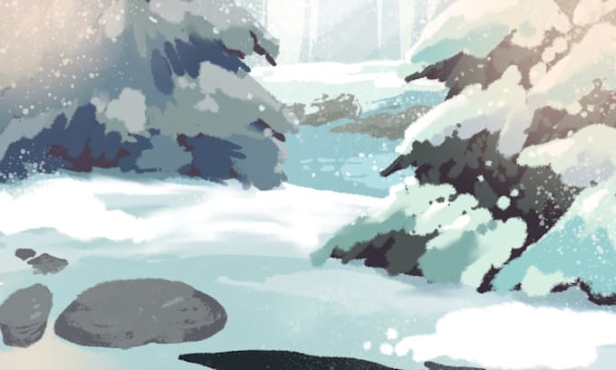 draw an anime or cartoon background or landscape for your game, book or video