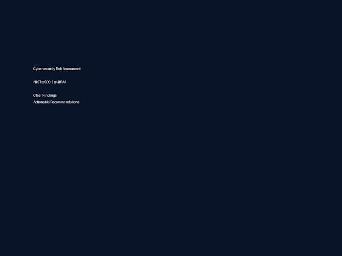 perform cybersecurity risk assessment and compliance review