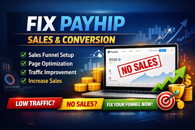fix payhip low conversion traffic no sales funnel optimization strategy setup