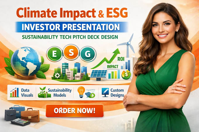 climate impact esg investor presentation sustainability tech pitch deck design