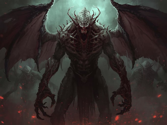 draw dark art and monsters