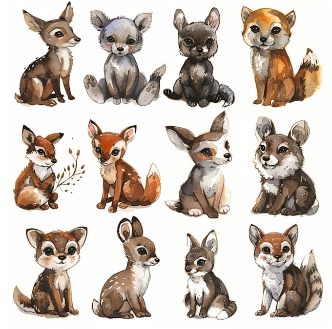 create art watercolor pet animal portrait