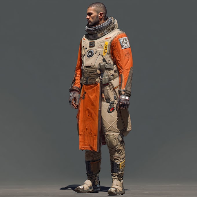 sci fi character illustration or sci fi character