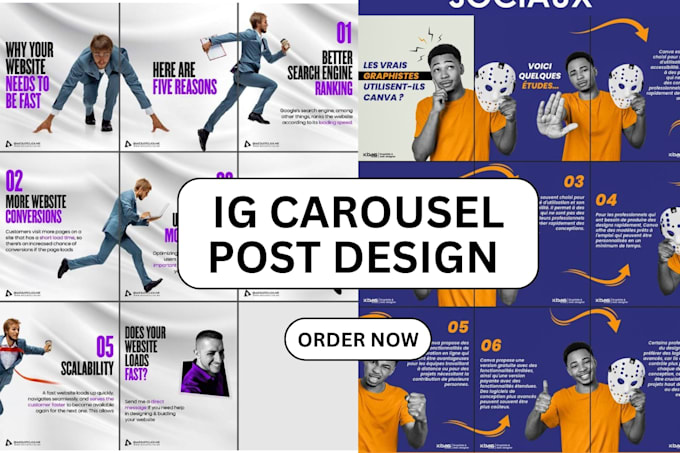 design high converting instagram carousel posts, social media ads content design