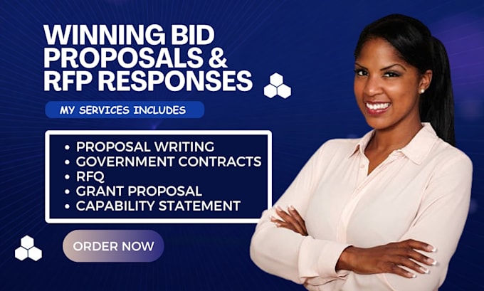 write a wining bid proposal, rfq and rfp response for government contract