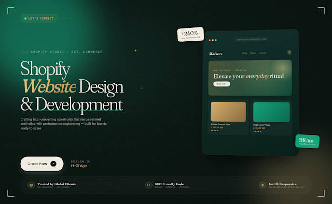 design and develop shopify ecommerce website