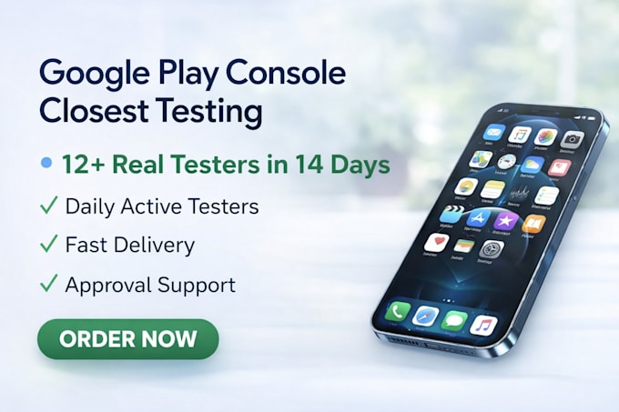 provide closed testing 12 testers 20 testers mobile app testing 12 testers