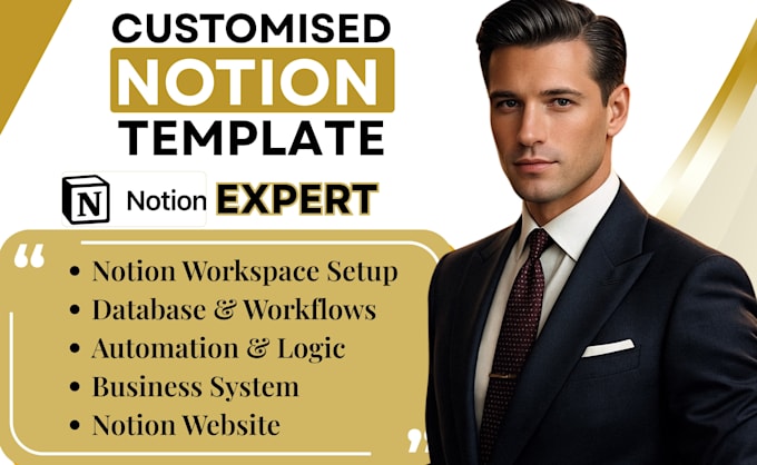 build customised notion template, notion dashboard and notion consultant expert