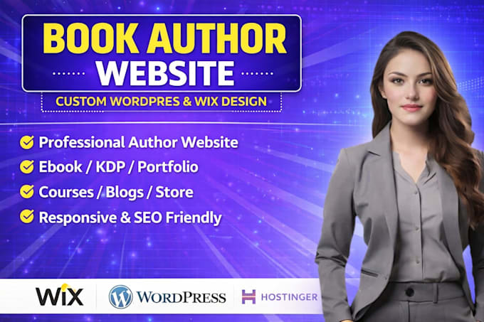 book author website ebook website redesign hostinger wordpress portfolio website